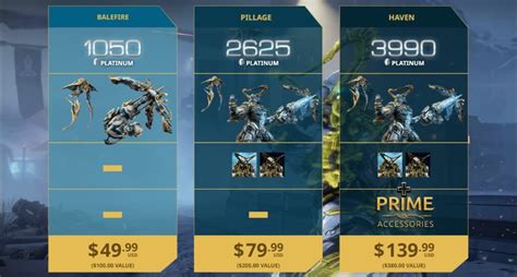 buy platinum warframe